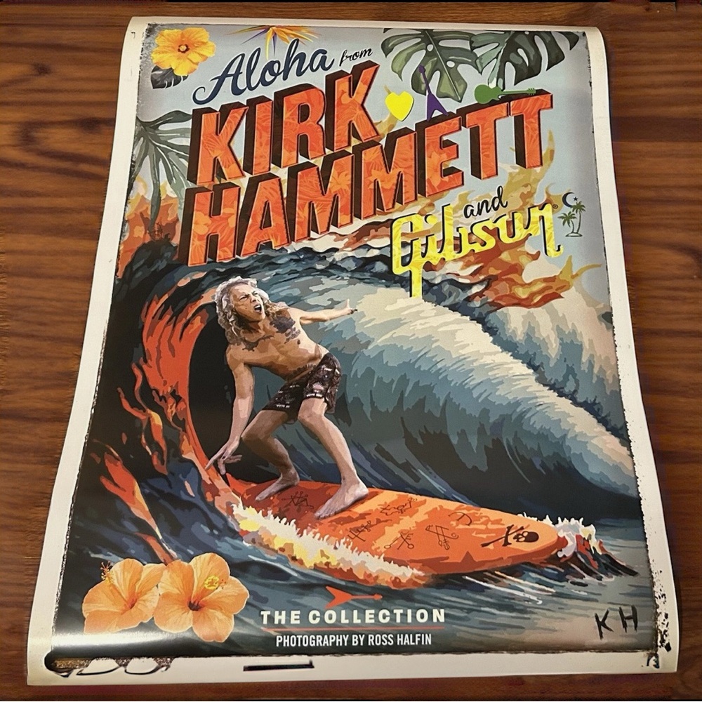 Kirk Hammett Metallica Gibson Guitar Event Poster Hard Rock Tampa Florida 6/7/25